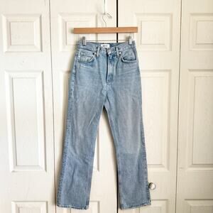 Agolde Straight Jeans size 23 Medium Wash High Rise denim classic quiet luxury